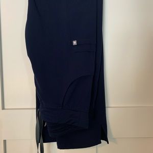Navy Kade small tall Figs scrub pants